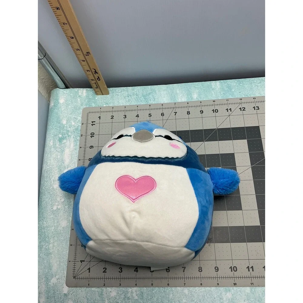 Squishmallows Babs the Blue Jay 8 Inch Valentine Plush with Pink Heart Blue Bird